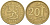 ФИНЛЯНДИЯ 20 ПЕННИ 1973 S KM 47 алюминиевая бронза 3718-1236
