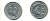 Сингапур 20 центов 1976 голубой марлин, тунец KM 4 медно-никель UNC 86-1147