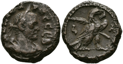 Римская Империя, Провинция Египет тетрадрахма 282 - 283 Кар / орел, Александрия Good Very fine Dattari 5569 биллон 1073-9-85