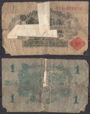 Германия 1 марка 1914 Pick 51 бумага 2192-4-1-1