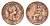 Великобритания 1 фартинг 1806 Георг III (1760-1820) KM 661, Spink 3782 медь 3711-825
