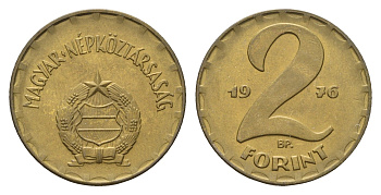 Венгрия 2 форинта 1976 ВР KM 591 латунь UNC 4146-856