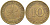 ФРГ 10 пфеннигов 1969 D KM 108, J. 383 сталь плакированная латунью 54-1345