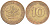 ФРГ 10 пфеннигов 1983 J KM 108, J.383 сталь плакированная латунью 4613-267