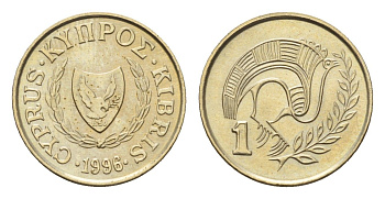 Кипр 1 цент 1996 KM 53.3 никель латунь UNC 4618-441