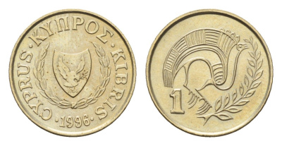 Кипр 1 цент 1996 KM 53.3 никель латунь UNC 4618-441