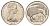 Новая Зеландия 20 центов 1975 Елизавета II (1952-2022), птичка киви KM 36 медно-никель UNC 4683-116