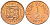 Гернси 1/2 пенни 1971 Елизавета II (1952-2022), герб KM 20 бронза  UNC  220-1214