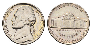 США 5 центов 1971 D, Джефферсон , из набора KM A192 медно-никель BU 4685-517