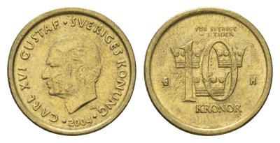 Швеция 10 крон 2004 Карл XVI Густав (1973-) KM 895 нордик 4642-657