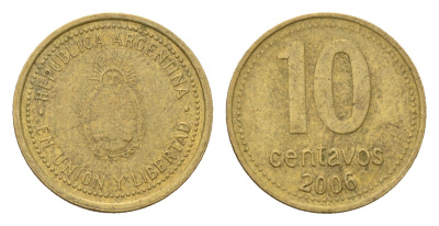 Аргентина 10 сентаво 2006 KM 107 алюминиевая бронза 4679-813