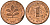 ФРГ 1 пфенниг 1995 J KM 105, J.380 сталь плакированная медью 4602-817