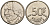 Бельгия 50 франков 1989 Belgie, Бодуэн I (1951-1993) KM 169 никель 4601-117