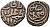 Индия 2 гани 1296-1316 AD Делийский Султанат, Ала аль-Дин Мохаммед биллон 192-747