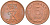 ДАНИЯ 5 ЭРЕ 1968 C; S, ФРЕДЕРИК IX (1947-1972) KM 848.1 бронза UNC 106-217