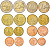 Словения евронабор из 8 монет 2007 1, 2, 5, 10, 20, 50 евроцентов, 1 и 2 евро UNC 00-00