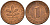 ФРГ 1 пфенниг 1977 F KM 105, J. 380 сталь плакированная медью    4598-555
