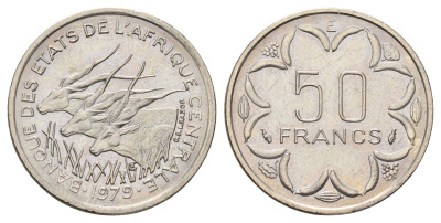 Центральная Африка (BEAC) 50 франков 1979 KM 11 никель UNC 4516-1018