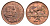 ЮАР 2 цента 1966 Ян ван Рибек (1619-1677), South Africa, легенда на английском, антилопа KM 66.1 бронза UNC 4693-237