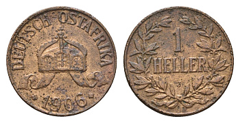Германская Восточная Африка 1 геллер 1906 J KM 7 бронза 4154-326