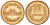 ЯПОНИЯ 10 ЙЕН 1970 45 ГОД KM 73а бронза 4548-216