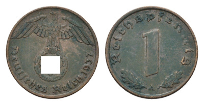 Германия 1 рейхспфенниг 1937 A KM 89, J. 361 бронза 4685-422