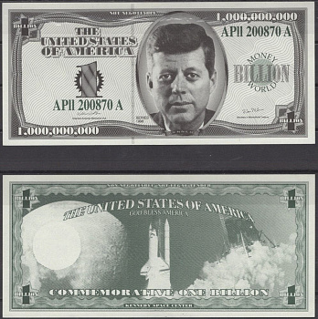 США 1000000000 долларов 1998 Джон Кеннеди бумага UNC (пресс) 7196-13-2