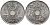ДАНИЯ 25 ЭРЕ 1972 S; S, ФРЕДЕРИК IX (1947-1972) KM 855.2 медно-никель UNC 4398-1013