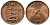 Гернси 1 пенни 1979 Елизавета II KM 27 бронза UNC M55-07