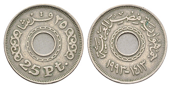 Египет 25 пиастров 1993 KM 734 медно-никель 4638-422
