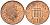Великобритания 1 пенни 2005 Елизавета II (1952-2022) KM 986, Spink 4710 (B5) сталь плакированная медью 4609-626