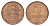 Латвия 5 сантимов 1922 KM 3 бронза 4658-1213