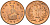 Зимбабве 1 цент 1995 птица-идол KM 1a сталь плакированная бронзой UNC 4604-951