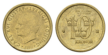 Швеция 10 крон 2003 Карл XVI Густав (1973-) KM 895 нордик 4642-614