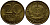 ГДР 20 пфеннигов 1969 А, первый год KM 11 латунь UNC 4398-1123