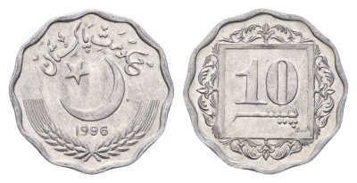 Пакистан 10 пайс 1996 KM 53 алюминий UNC 28-517
