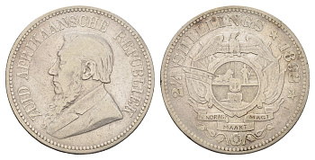 ЮАР 2 1/2 шиллинга 1892 KM 7 серебро 4044-1545