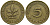 ФРГ 5 пфеннигов 1950 D KM 107 сталь плакированная латунью 4171-416