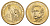 США 1 доллар 2010 P, Президент США - Франклин Пирс (1853-1857) KM 476 медь с марганцево-латунным покрытием UNC 4698-931