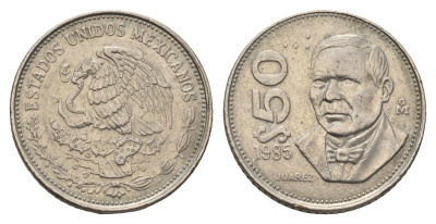 Мексика 50 песо 1985 KM 495 медно-никель 4698-856