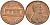 США 1 цент 1971 D, Линкольн KM 201 медь цинк 4115-915
