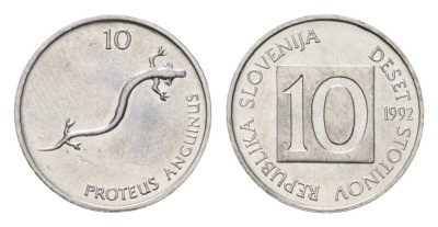 Словения 10 стотинов 1992 KM 7 алюминий UNC 4173-261