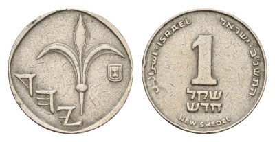 Израиль 1 новый шекель 1992 JE 5752 KM 160 медно-никель 4685-928