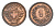 Швейцария 1 раппен 1863 B, редкий год KM 3.1 бронза 00-815-01