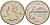 США 25 центов (квотер) 2007 D, серия штаты США, штат Вашингтон KM 397 медь плакированная медно-никелем UNC M25-13