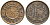 Дания 1/2 скиллинга ригсмонт 1857 Фредерик VIII (1848-1863) KM 767 бронза    4549-1153