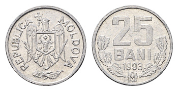 Молдавия (Молдова) 25 бань (бани) 1993 KM 3 алюминий 4694-1059