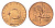 Турция 5 курушей 1974 KM 890.3 бронза UNC 4674-1031