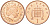 Великобритания 1 пенни 2000 Елизавета II (1952-2022) KM 986, Spink 4710 (B5) сталь плакированная медью UNC 112-1037