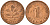 ФРГ 1 пфенниг 1994 F KM 105, J. 380 сталь плакированная медью    4598-713